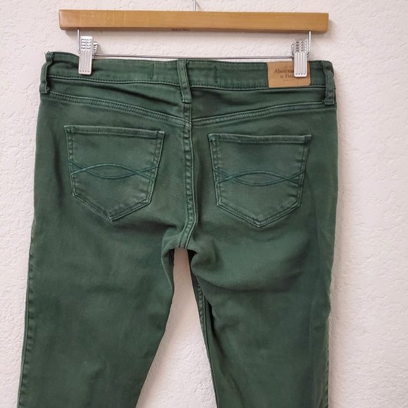 Abercrombie & Finch Skinny Jean Green Women's Size 4 - Picture 6 of 8